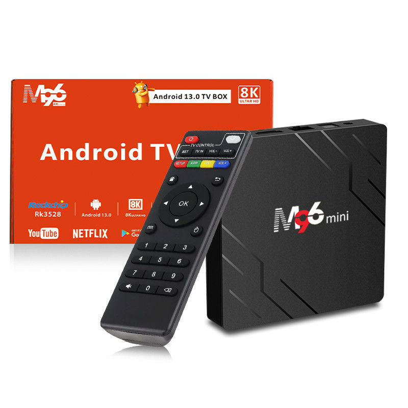 صندوق التلفزيون الذكي القوي M96 ميني H.265 4K 75fps 10 بت 2.4G 5G BT5.0WIFI6