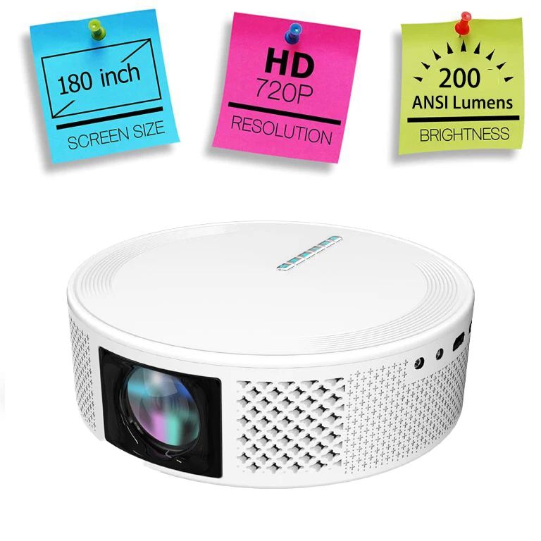 LED Portable T269 Projector Full HD مسافة الإسقاط خفيفة الوزن 1.2m-3.6m