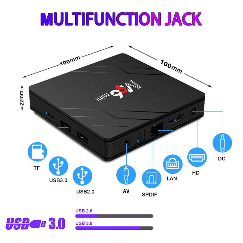 BT5.0WIFI6 أندرويد 13.0 TV Box M96 ميني 4GB DDR4 رام 2.4G 5G
