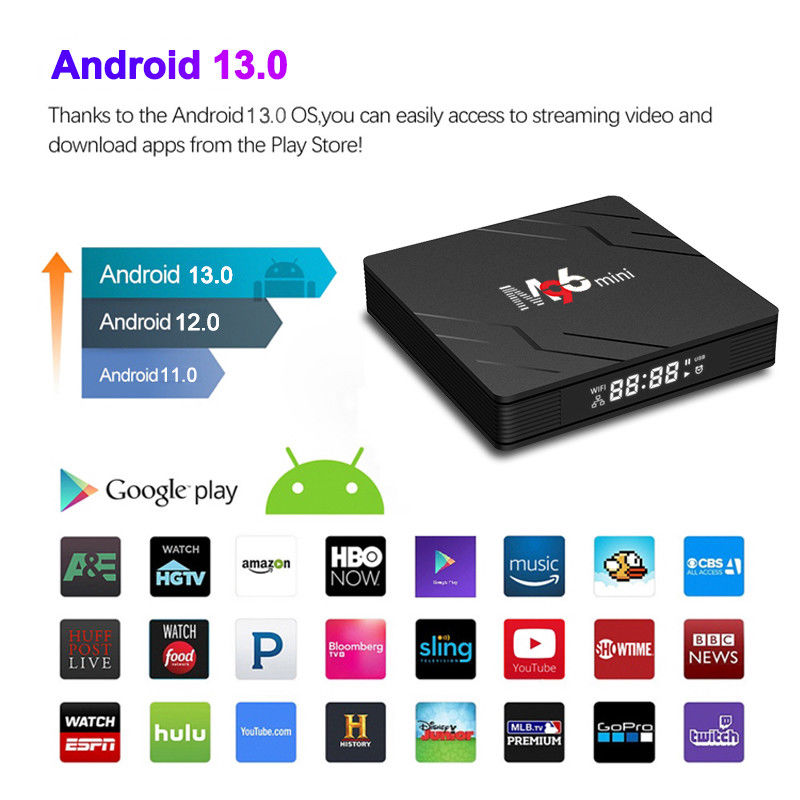 10 بت Smart M96 ميني تليفزيون باكس مع H.265 4K 75fps عازل الفيديو 4GB DDR4 ذاكرة الوصول العشوائي