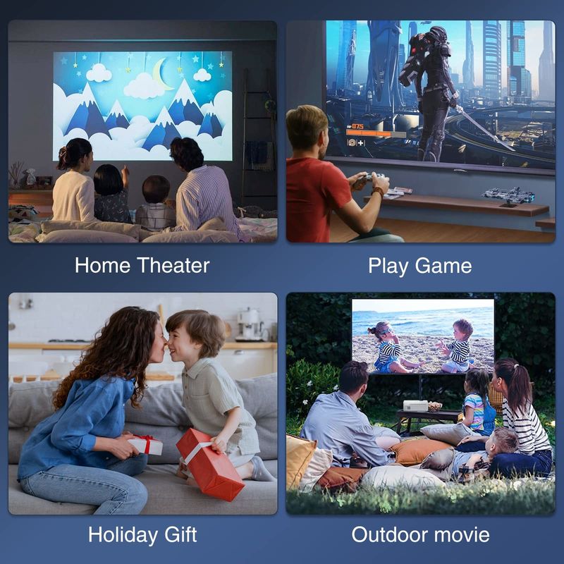 مسافة الإسقاط 0.6-5m منتج جديد التركيز الكهربائي 200 ليمن LED+LCD HDMI Projector