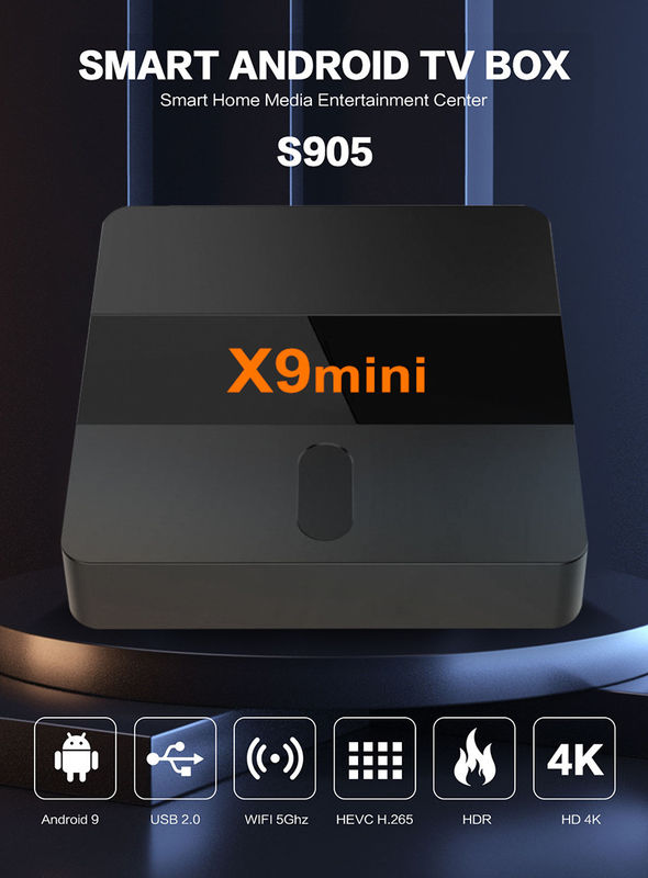 صندوق تلفزيون أندرويد جديد أندرويد 9 ATV WIFI BT4.X 1G/8G أفضل سعر صندوق تلفزيون أندرويد X9mini مع جهاز تحكم عن بعد بالصوت