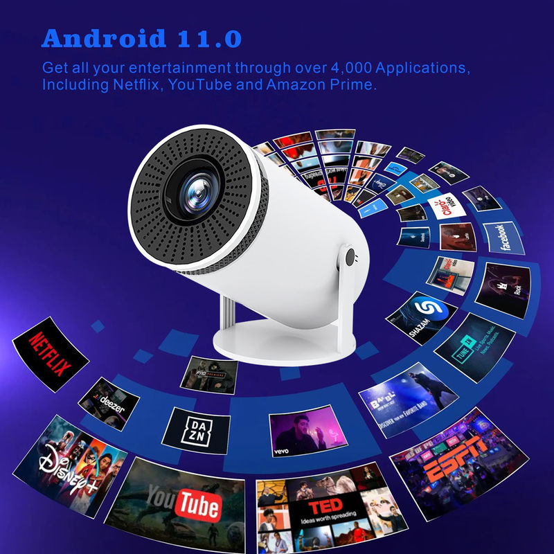 ميني LED Projector HY300 خفيف الوزن مع شاشة LCD TFT 2.69 بوصة دعم لعدة لغات
