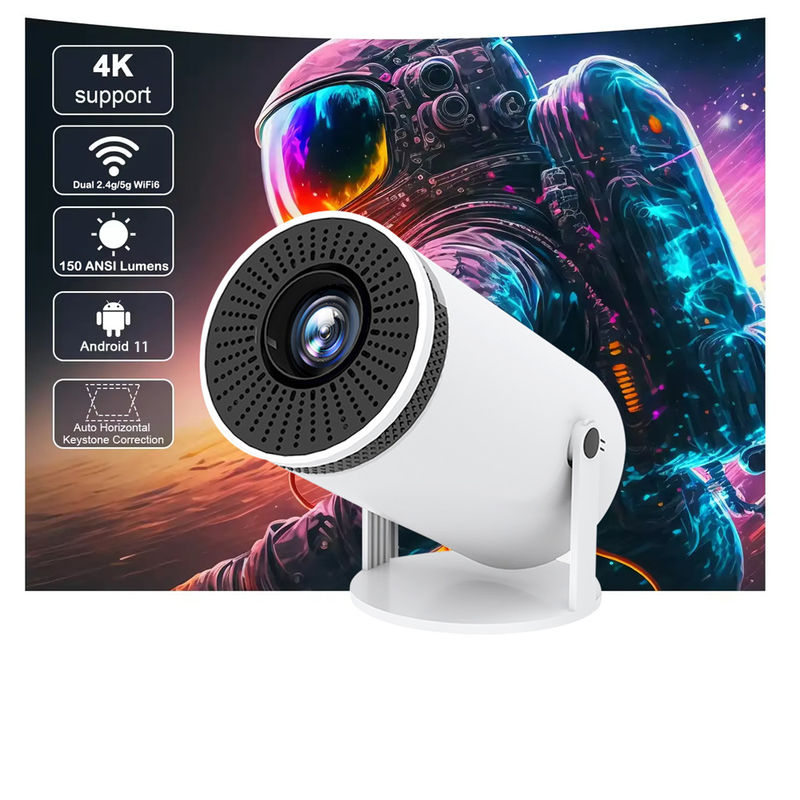 جهاز عرض Wifi 6 مزدوج Hy300 Pro جهاز عرض خارجي لاسلكي محمول أندرويد 11 4k Smart Mini Projector